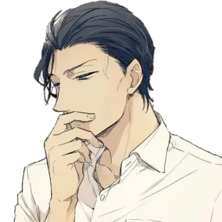 🚧 อนิเมะ, ผู้ชาย, จริงจัง, หล่อ telegram sticker