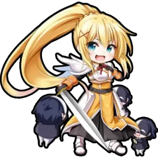 😍 Darkness Konosuba Anime, Personnage, Épée, Chibi, Konosuba, Darkness telegram sticker