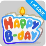 🎁 Happy B-day สุขสันต์วันเกิด, ฉลอง, เทียน, ปาร์ตี้, ทักทาย, มีสีสัน, วันเกิด telegram sticker