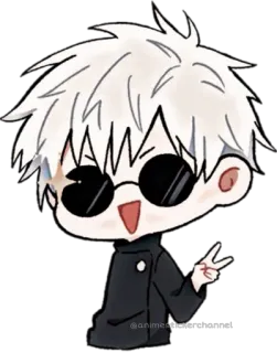 😎 Gojo Satoru Jujutsu Kaisen @animetickerchannel Anime, Manga, Jujutsu Kaisen, Gojo Satoru, Sticker, Dessin animé telegram sticker