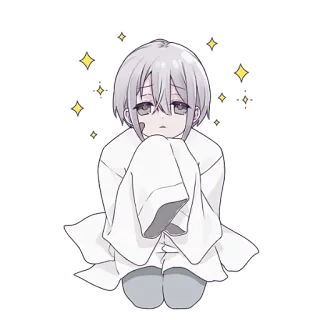 😊 Anime, Triste, Fofo, Brilhos, Mangá, Emo whatsapp sticker