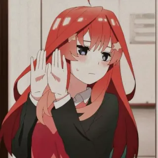 💈 Anime, Chica, Personaje, Linda, Pelirroja, Ilustración telegram sticker