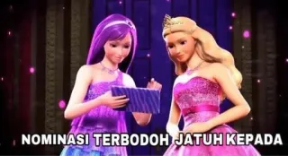 🌟 NOMINASI TERBODOH JATUH KEPADA Barbie, nomination, récompenses telegram sticker