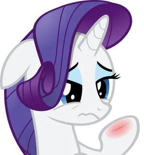 😣 Rarity My Little Pony Пони, Единорог, Мультфильм, Грустный, Плачущий telegram sticker