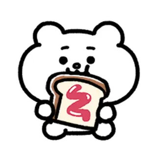💨 クマ, トースト, 漫画, かわいい, 軽食, 食べ物 telegram sticker