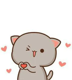 😉 cat, heart, love, cute, cartoon, animal whatsapp sticker