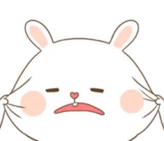 😞 Hase, Häschen, traurig, süß, Emoji telegram sticker