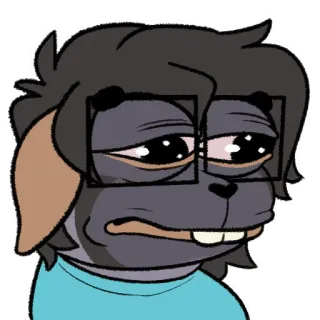 😞 มีม, เศร้า, หดหู่, การ์ตูน, ตัวละคร, สติกเกอร์ telegram sticker