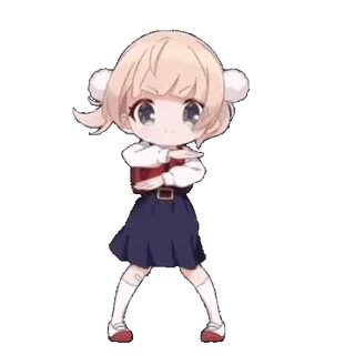 😳 Anime, Ragazza, Carino, Cartone animato, Personaggio telegram sticker