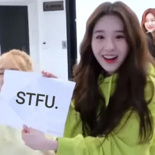 📋 STFU. 冒犯, 文字, 表达, 幽默 whatsapp sticker