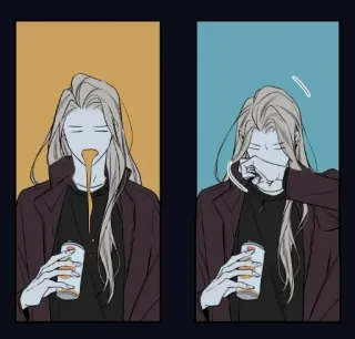 🙄 애니메이션, 만화, 술, 구토, 숙취, 지침 telegram sticker