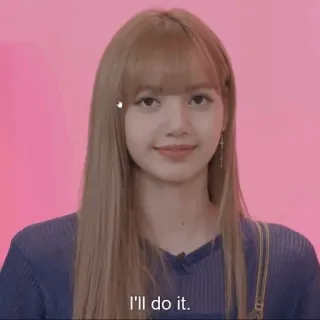 🖇 Lisa I'll do it. K-pop, Lisa, Blackpink, penyanyi, selebriti telegram sticker