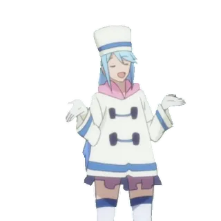 🤷‍♂️ Aqua KonoSuba Anime, Konosuba, Aqua, Karakter, Lucu telegram sticker