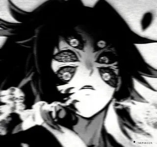 🌓 Kokushibo Demon Slayer Anime, Ác quỷ, Nhân vật phản diện, Quái vật, Đáng sợ, Manga telegram sticker