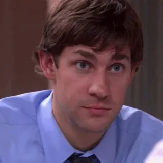 🗞 Jim Halpert The Office jim, halpert, the office, lustiges gesicht, ausdruck telegram sticker