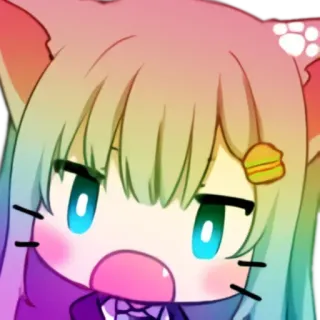 💗 anime, cat, kawaii, cartoon telegram sticker