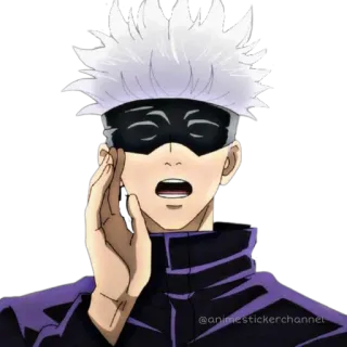 👀 Gojo Satoru Jujutsu Kaisen @animestickerchannel Anime, Sticker, Gojo Satoru, Jujutsu Kaisen, Personnage telegram sticker