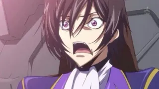 😨 Anime, geschockt, überrascht, Gesicht, Mann telegram sticker