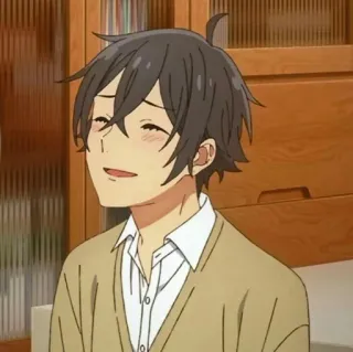 ❤ Anime, Lächeln, Glücklich, Cartoon, Männlich telegram sticker