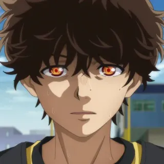 🙂 アニメ, 少年, 汗, ポートレート, 怒り, 真剣 whatsapp sticker
