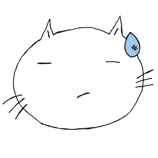 😓 Katze, Sticker, traurig, Gesichtsausdruck, Cartoon, Emoji telegram sticker