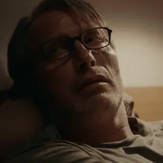 👌 Mads Mikkelsen Schauspieler, Brille, Mann, Porträt telegram sticker