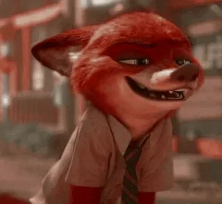 📍 Nick Wilde Zootopia キツネ, アニメ, 動物, ズートピア, キャラクター, ニック・ワイルド telegram sticker