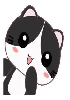 👋 Katze, Cartoon, niedlich, Tier, Haustier, Haustier, Sticker, winkend whatsapp sticker