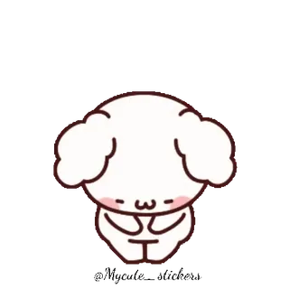 🐶 cute, dog, puppy, cartoon, kawaii, animated whatsapp sticker