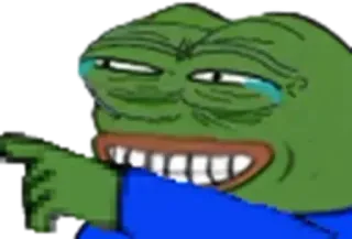 🤣 Pepe the Frog Pepe the Frog, meme, Internet meme, laughing, pointing telegram sticker