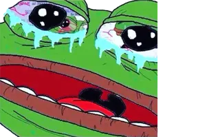 😢 Pepe the Frog pepe, grenouille, mème, pleurer telegram sticker