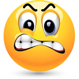 😒 表情符号, 生气, 沮丧, 难过, 烦躁, 脸 telegram sticker