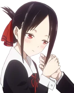🙏 Kaguya Shinomiya Kaguya-sama: Love Is War Аниме, Кагуя-сама, Любовь, Романтика, Пара, Синомия, Привязанность telegram sticker