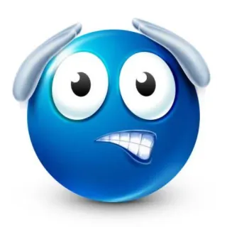🙆 anxieux, stressé, inquiet, triste, emoji, peur telegram sticker