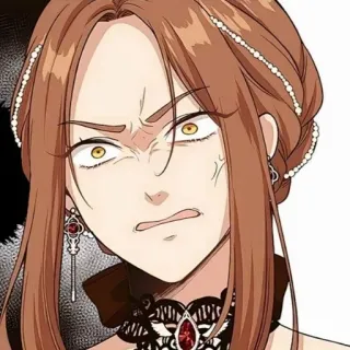 👗 mujer, enojada, disgustada, molesta, frustrada, dibujos animados, personaje telegram sticker