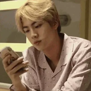 🖤 Jin Jin, BTS, K-pop, cantor, homem, ídolo, pijama telegram sticker