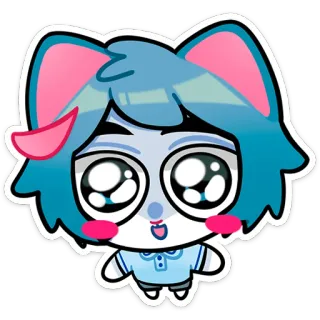 🥺 naklejka, kreskówka, słodki, kawaii, anime, postać telegram sticker