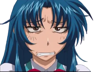 😬 Anime, Mädchen, Ausdruck, Cartoon, Charakter whatsapp sticker