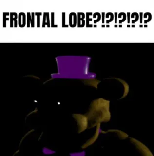 🧠 Freddy Fazbear Five Nights at Freddy's FRONTAL LOBE?!?!?!?!?!! Animatronik, Beruang, Horor, Game, Menakutkan, FNAF telegram sticker