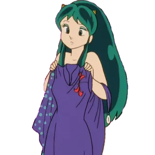👗 Lum Urusei Yatsura anime, girl, character, Lum Invader, Urusei Yatsura telegram sticker