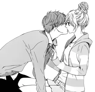 🖤 bacio, romance, amore, anime, coppia, manga telegram sticker