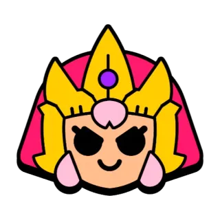 😈 princesse, couronne, dessin animé, personnage, femme whatsapp sticker