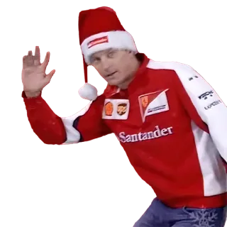 🎅 noël, père noël, formule 1, formule un, ferrari, course whatsapp sticker