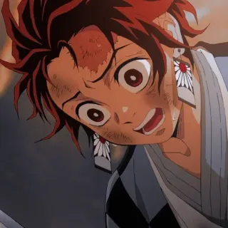 😳 Tanjiro Kamado Demon Slayer anime, demon slayer, tanjiro, action, manga whatsapp sticker