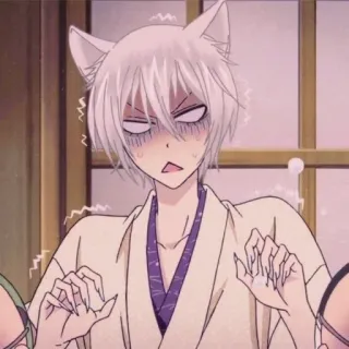 😣 Tomoe Kamisama Kiss Anime, Cáo, Manga, Nhân vật, Hài hước, Phản ứng telegram sticker