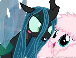 😅 Queen Chrysalis My Little Pony ASKPLUFFLEPUFF.TUMBLR.COM kucyki, kreskówka, przyjaźń, magia, Królowa Chrysalis telegram sticker