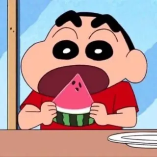 💈 Shin-chan Crayon Shin-chan 짱구, 애니메이션, 만화, 수박, 음식 whatsapp sticker