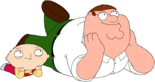 😀 Peter Griffin Family Guy 卡通, 电视剧, 动画, 喜剧, 彼得·格里芬, 斯图尔特·格里芬, 恶搞之家 telegram sticker