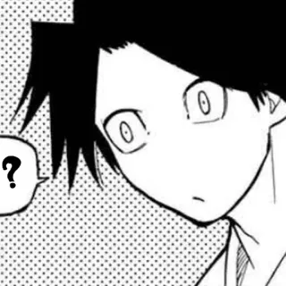 😓 ? câu hỏi, bối rối, manga, anime telegram sticker