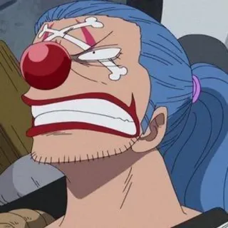 🤡 Buggy One Piece アニメ, マンガ, ワンピース, バギー, ピエロ, 海賊 telegram sticker